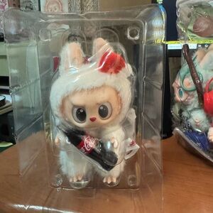 Coca Cola Labubu White and Red Plush Pendant